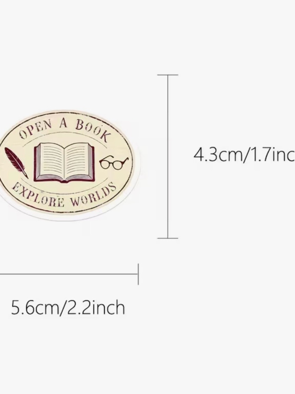 50 Bookish Sticker Pack - Cozy Reading Aesthetic (Pink, Cream, Red) - Picture 6 of 9